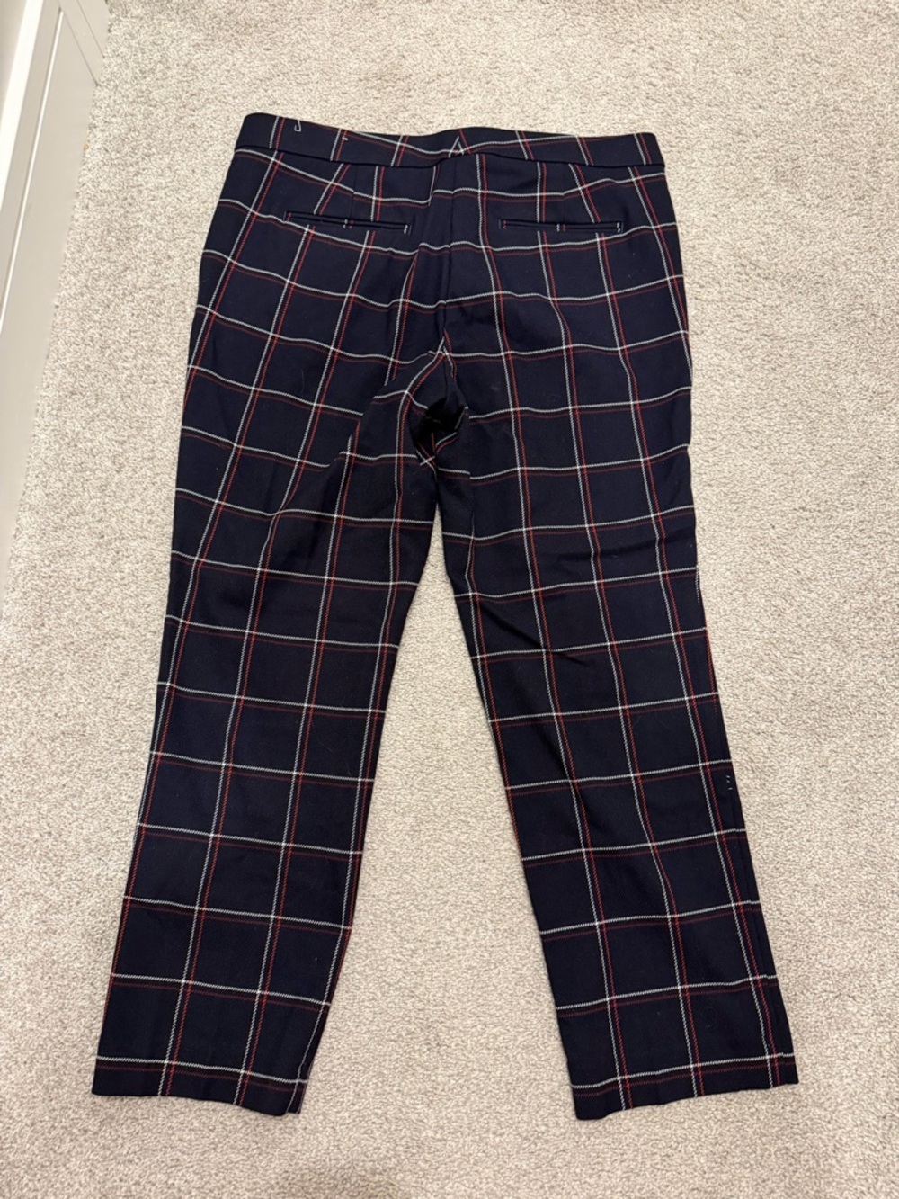 Ann Taylor Dress Pants Navy with Red/White Plaid Size 12